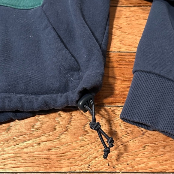 Outdoor Voices Cotton Terry 1/2 Zip Sweatshirt blue green Size Small - Picture 5 of 9